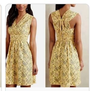 Anthropologie Plenty by Tracy Reese Niki yellow/blue lace dress Size 2